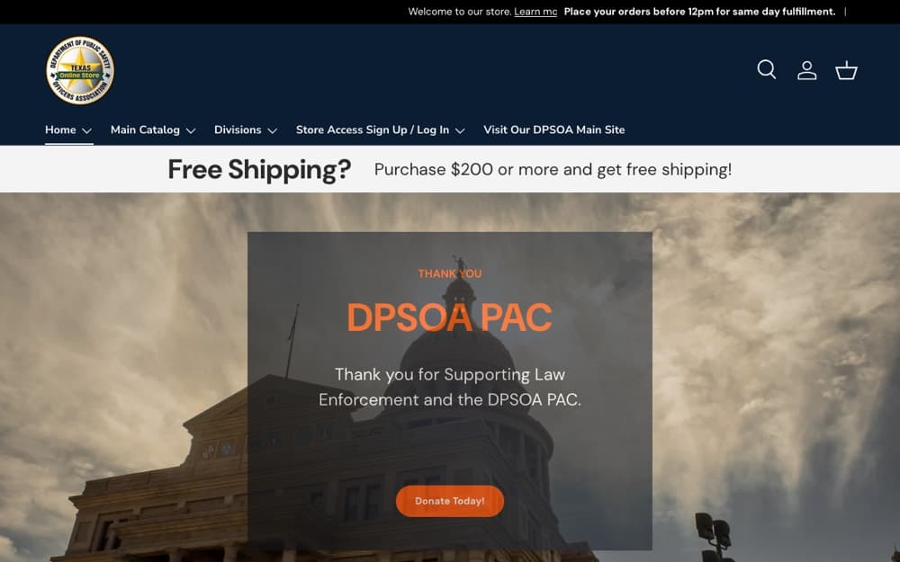 Preview of Texas DPSOA Store